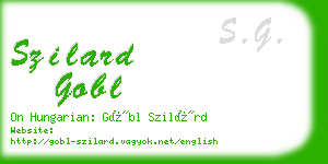 szilard gobl business card